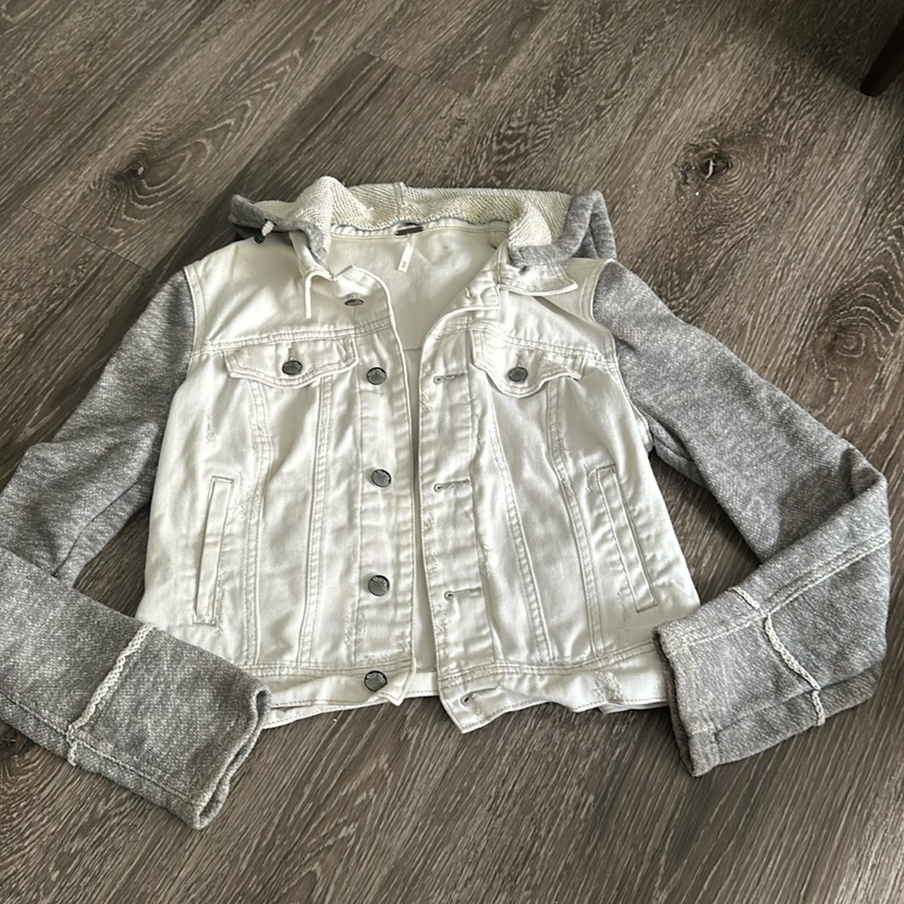 Free people white and grey jacket